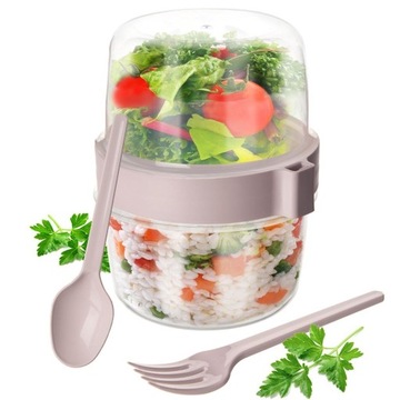 LUNCHBOX контейнер для йогурта, мюсли, фруктового салата + столовые приборы 370 мл