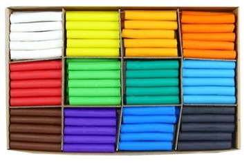 ND17_SZ-71471 Набор пластилина для детских садов 180 деталей (12 колец по 15 штук)