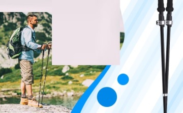 ПАЛКИ ДЛЯ Скандинавской ХОДЬБЫ СКЛАДНЫЕ ТРЕККИНГОВЫЕ ПАЛКИ Алюминий 2 шт.