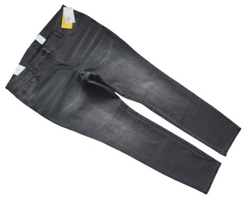 NOWE Spodnie damskie jeansowe rurki wyższy stan jeans szare siwe H&M 46/48