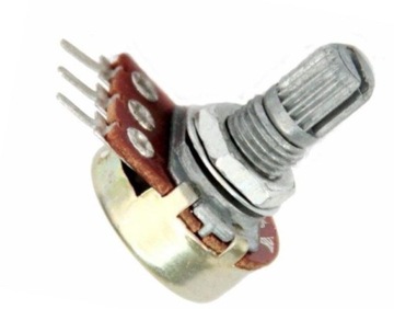 Potencjometr liniowy obrotowy B 100K Ohm L=15mm
