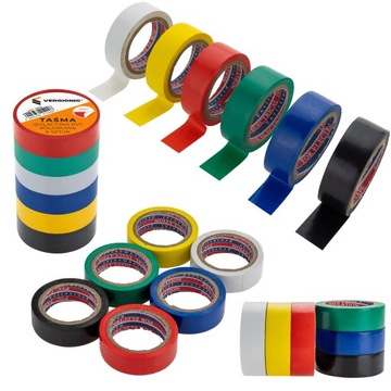 Taśma izolacyjna kolorowa PVC 6 szt.