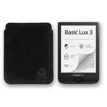 LEO MASTER SKÓRZANE ETUI do POCKETBOOK BASIC LUX 3 CASE CZYTNIK EBOOK
