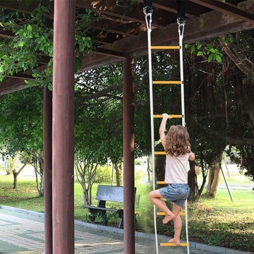 ВЕРЕВОЧНАЯ ЛЕСТНИЦА НА КРЫШУ 10М+2*КРЮКА+РЕМЕНЬ ПОЛУСИДЕНЬЯ