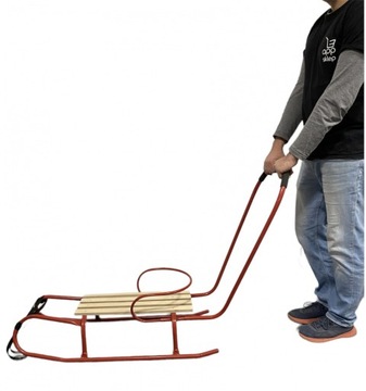 Sanki z Oparciem Dla Dziecka Pchacz Pchaczem Tradycyjne Drewniane Metalowe