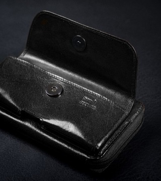 Кожаный поясной кошелек Rovicky с кобурой-кошельком