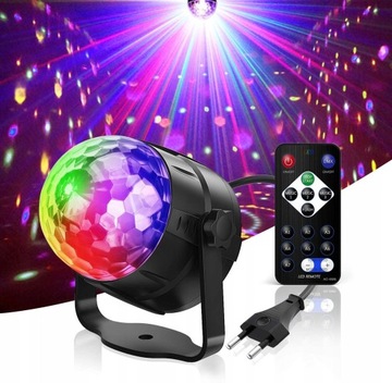 DISCO RGB BALL LED ДИСКОПРОЕКТОР С ДИСТАНЦИОННЫМ УПРАВЛЕНИЕМ