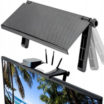 PÓŁKA NA TELEWIZOR MONITOR PODSTAWKA PILOTY POD DEKODER DVB-T2 DVD KONSOLE