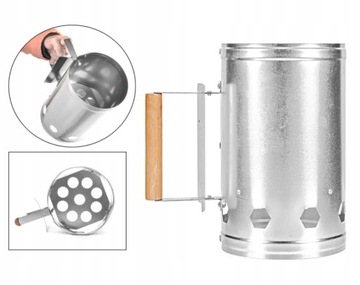 ДЫМОХОД ДЛЯ РАЗЖИГАНИЯ ГРИЛЯ УГОЛЬНЫЕ БРИКЕТЫ ОГОНЬ В КАМИНЕ ГРИЛЬ-СТАРТЕР