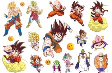 TATUAŻE DLA DZIECI ZMYWALNE TYMCZASOWE DRAGON BALL