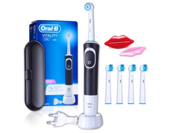 Электрическая зубная щетка Oral-B Vitality 100 + НАСАДКИ Черный