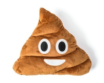 PODUSZKA DEKORACYJNA KUPA EMOTIKON ZABAWNY PREZENT POOP EMOJI PLUSZOWA