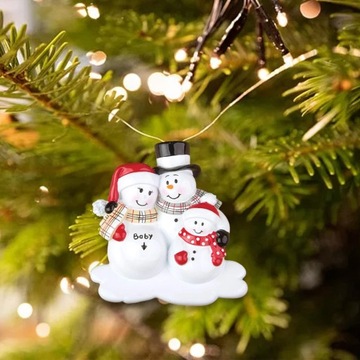 Семейные украшения 2023. Подвесные рождественские украшения для детей. Три снеговика.