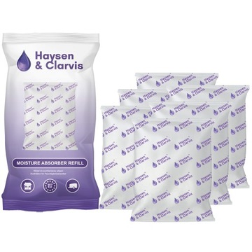 Mocne wkłady do pochłanaicza wilgoci Haysen&Clarvis - 6 sztuk 250g