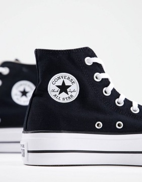 CONVERSE TRAMPKI DAMSKIE KLASYCZNE NISKIE CZARNE SZNUROWANE 37,5 975