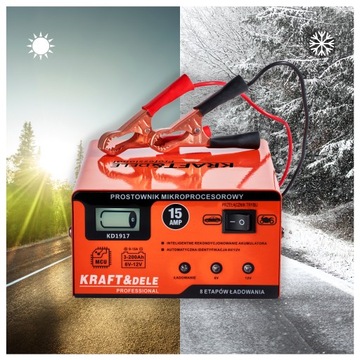 МИКРОПРОЦЕССОРНЫЙ ВЫПРЯМИТЕЛЬ 15 АМПЕР 6/12 В НАДЕЖНОЕ ЗАРЯДНОЕ УСТРОЙСТВО