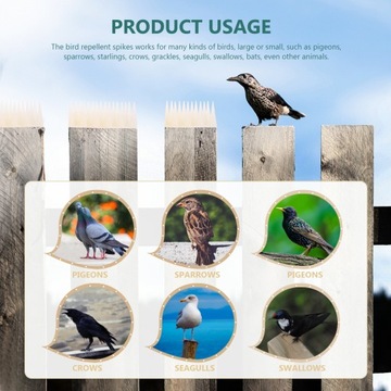 Odstraszacz kolców na płotki dla ptaków 10 zestawów