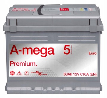 Akumulator AMEGA Premium M5 12V 63Ah 610A