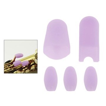 1 zestaw saksofonowych silikonowych poduszek pod kciuk Podkładki pod dłonie w kolorze fioletowym