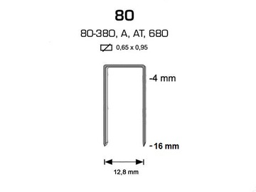 Скобы мебельные тип 80/12, нержавеющая сталь INOX GA21