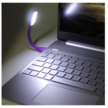 SLIM РЕЗИНОВАЯ ЛАМПА ДЛЯ НОУТБУКА ДЛЯ USB, фиолетовая