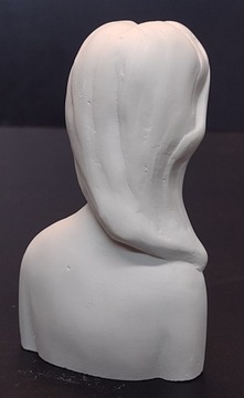 ЭЛА гипсовый бюст женской головы для закалки.