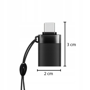АДАПТЕР USB-C НА USB 3.0 OTG МЕТАЛЛ ЧЕРНЫЙ