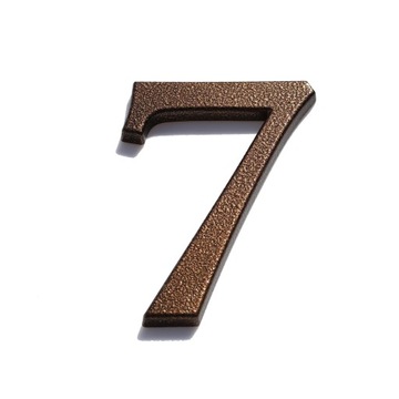 НОМЕР ДОМА, НОМЕРА ДОМА, АНТИЧНЫЕ КОРИЧНЕВЫЕ БУКВЫ 7