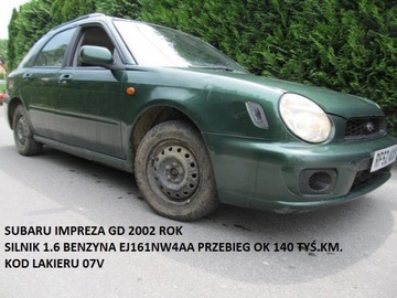 SUBARU IMPREZA GG GD 2000-07 VSTŘIKOVACÍ TRYSKA VSTŘIKOVAČE PALIVA 1.6 EJ161 FBLB100