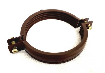 СЛИВНОЙ ЗАЖИМ ДЛЯ ЖЕЛОБОЧНЫХ ТРУБ, КОРИЧНЕВЫЙ 110 ММ