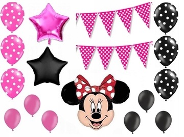 ZESTAW BALONÓW MYSZKA MINNIE MINI BALONY URODZINY