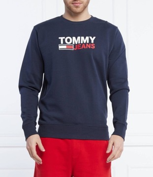 Bluza męska TOMMY JEANS Corp Logo Granatowy