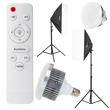 Komplet 2 lamp SOFTBOX 50x70 170W LED