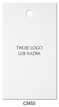Cenówki PRZYWIESZKI bileciki NA ODZIEŻ zawieszki do produktów handmade LOGO