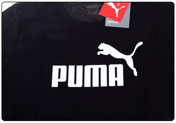 PUMA KOSZULKA MĘSKA T SHIRT MĘSKI CZARNY 100% BAWEŁNA ESS LOGO TEE XL