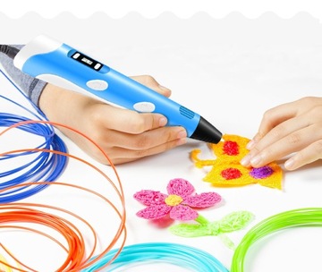 DRUKARKA DŁUGOPIS 3D PEN ZESTAW + WKŁADY 110 METRÓW PREZENT DLA DZIECI 2024