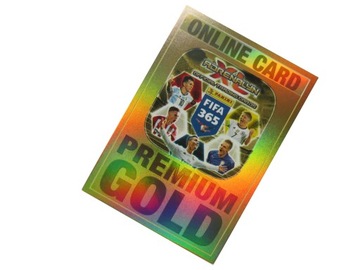 PANINI FIFA 365 2017 LIMITED PREMIUM GOLD ONLINE CARD20 COINS MESSI RONALDO