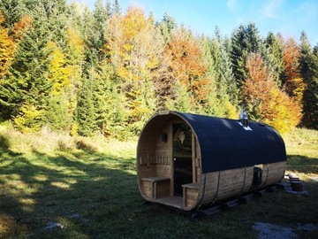 Сухой сад САУНА дровяная печь 5м панорама