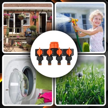 4-ХОДОВОЙ РАСПРЕДЕЛИТЕЛЬ САДОВОЙ ВОДЫ С КЛАПАНАМИ ДЛЯ БЫСТРОГО СОЕДИНЕНИЯ ШЛАНГА 3/4