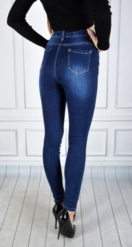 Spodnie Jeansy Jeansowe Skinny Modelujące KORONKA