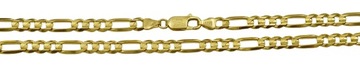 Łańcuszek Złoty Męski Figaro 5,30 Pełny Diamentowany pr 585 Grawer Gratis