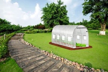 Садовый туннель из белой фольги, теплица из фольги, 6х3х2м, 18м2