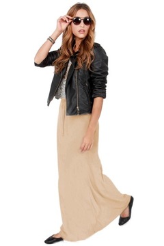 DŁUGA DRESOWA SPÓDNICA MAXI KIESZENIE TROCZEK SML