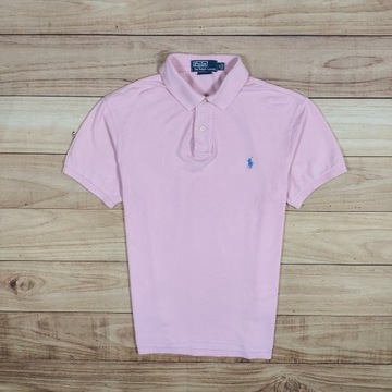 POLO RALPH LAUREN Koszulka Polo Różowa Slim Fit r. M