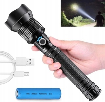 Led Flashlight, 90000 Lumens Xhp70.2 Tactical