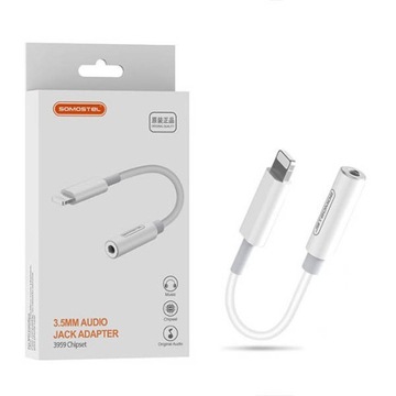 ADAPTER HF IPHONE BIAŁY AUDIO JACK 3959 CHIPSET