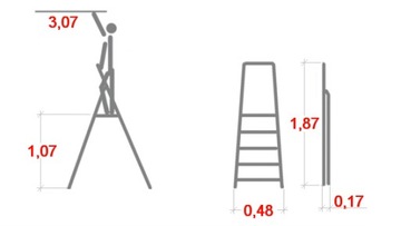 Алюминиевая лестница HAILO L100 TopLine 3,07 м