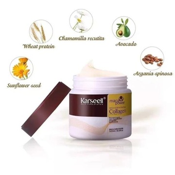 Коллагеновая восстанавливающая маска для волос, увлажняющая, разглаживающая, предотвращает ломкость волос