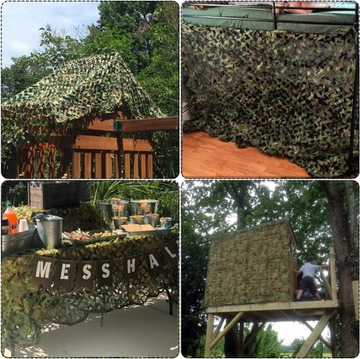 ДВУХСЛОЙНАЯ САДОВАЯ ВОЕННАЯ МАСКИРОВОЧНАЯ СЕТКА 4х5М АРМИЯ США WOODLAND