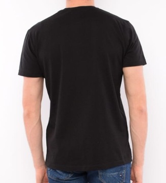 New Hampshire czarny męski bawełniany t-shirt koszulka krótki rękaw XL